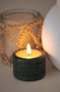 3D Flickering Flameless LED Candle with Holder - Vanilla Scented Flickering Decorative Wax Candle - Long Lasting, Battery Operated LED Electric Fake Tealigh Candle with Timer - 3 Inches