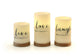 Flamelike Candles - Set of 3 candles love laugh live