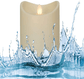 Flamelike Candles Waterproof Flameless Candle (3.5 x 5 Inch) LED Flickering Indoor/Outdoor Fake Decorative Candle with Timer Function - Non-Wax Odorless, Dripless Pillar Candles - Battery Operated